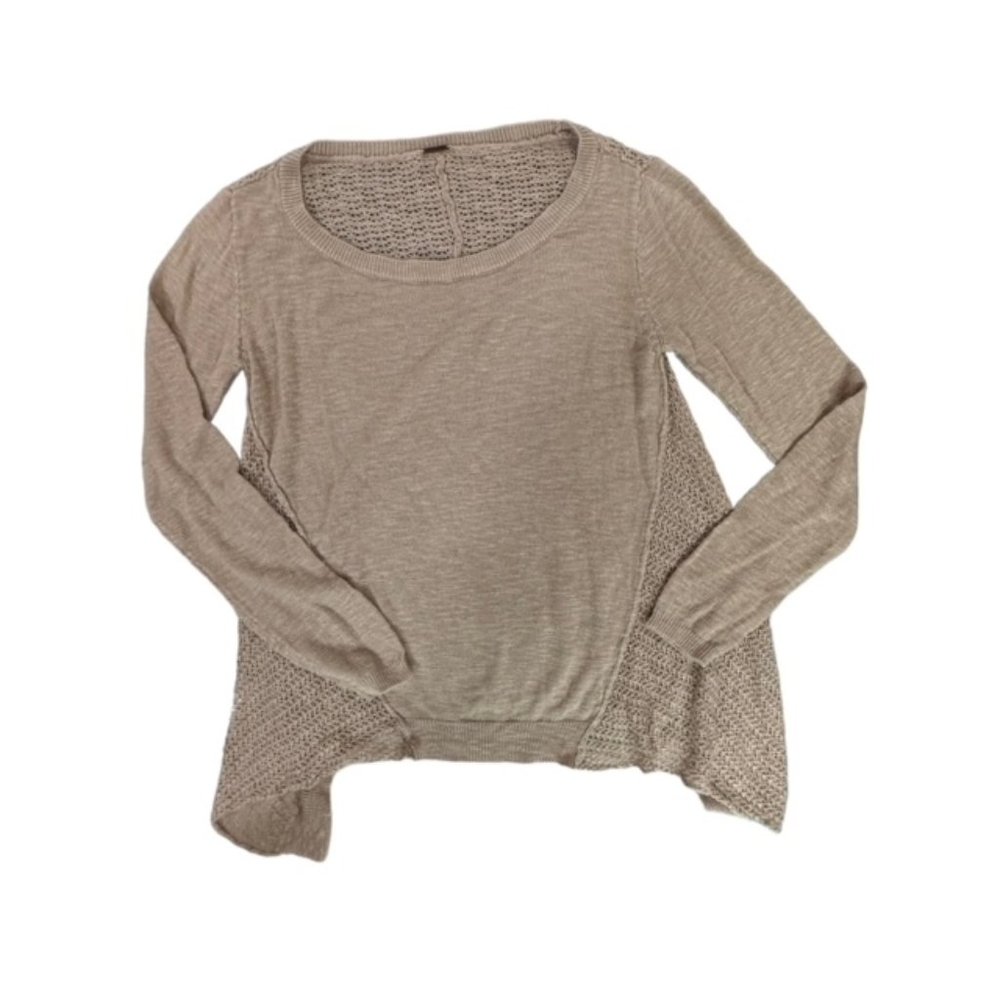 Poof! Sweater Free People Vibes! Size Small Cream Beige Lightweight